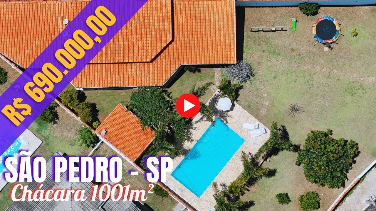 *[VENDIDA]* CHÁCARA 1001M2 A VENDA EM SÃO PEDRO COM PISCINA E POMAR #chácara #chacara