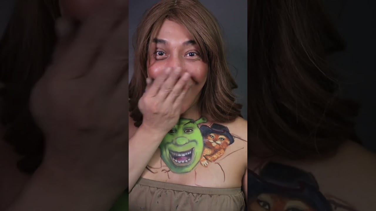 Had so much fun doing this!! #shrek #creativemakeup #makeup