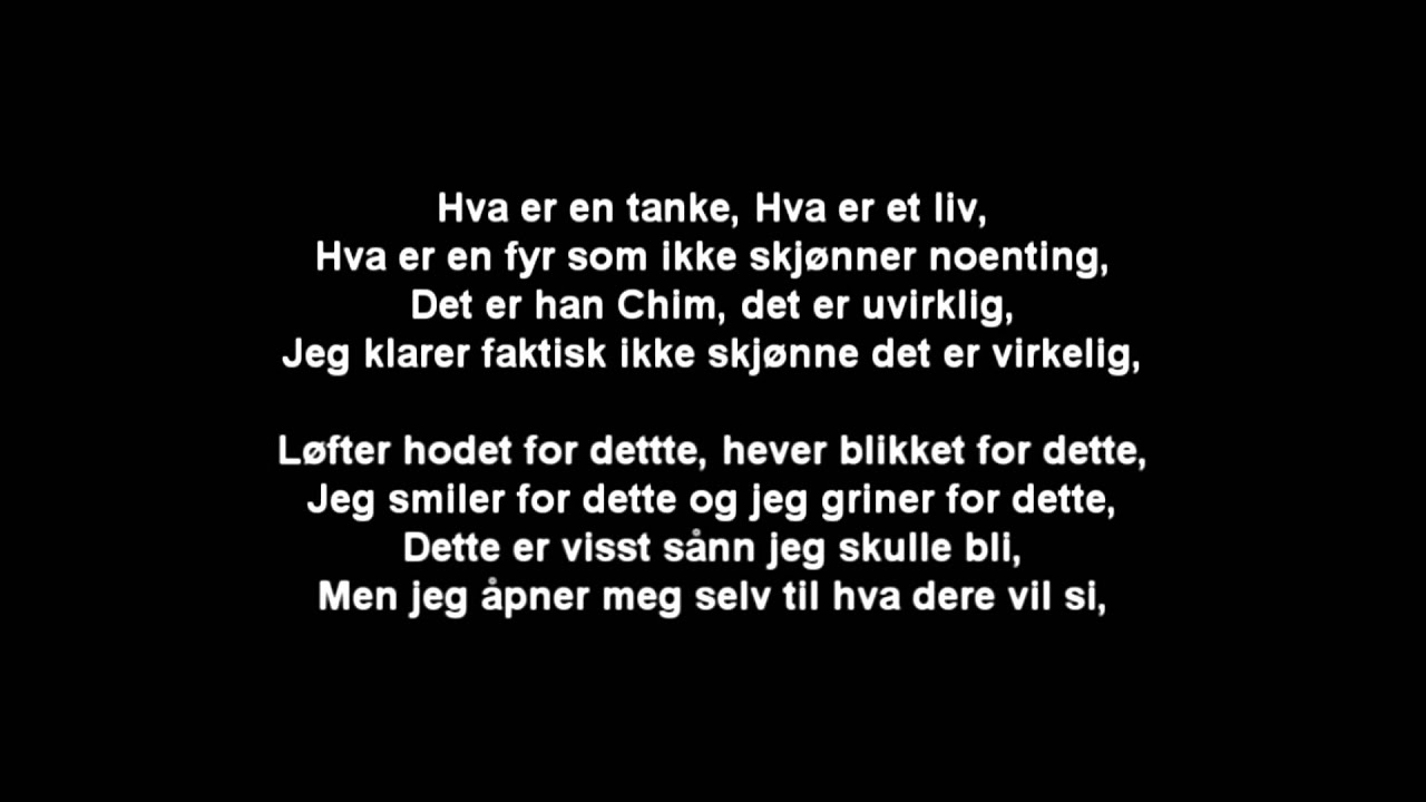DiceThrow - Chim1 - En Tanke (m/tekst)