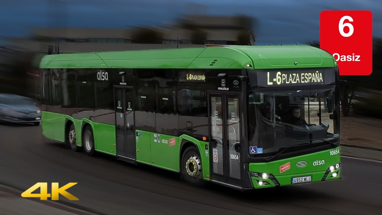 [4K] Viaje en la L-6 de Urbanas de Torrejón de Ardoz | Solaris Urbino 15LE Electric | ALSA