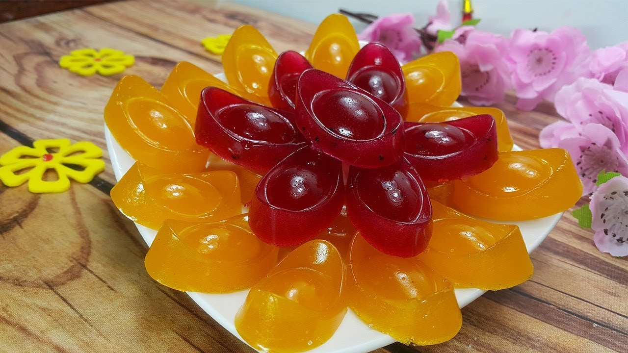 Cách làm kẹo dẻo nén vàng bằng vị trái cây chúc phúc cho nhau trong ngày xuân