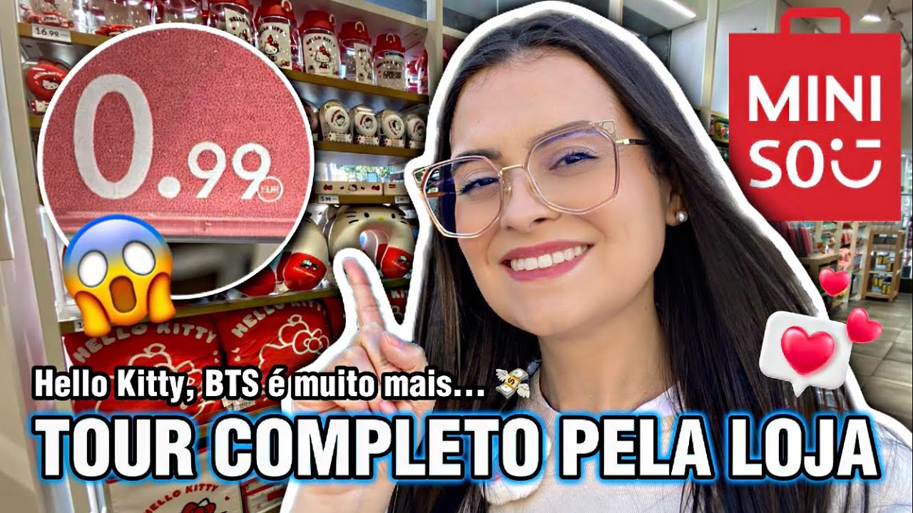 MINISO PORTUGAL 💸 Vale a pena? É barata? | Coleção BT21, Hello Kitty e muito mais...