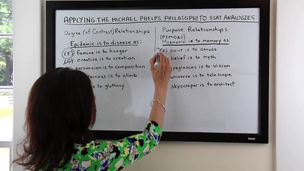 Applying the Michael Phelps Philosophy to SSAT Analogies