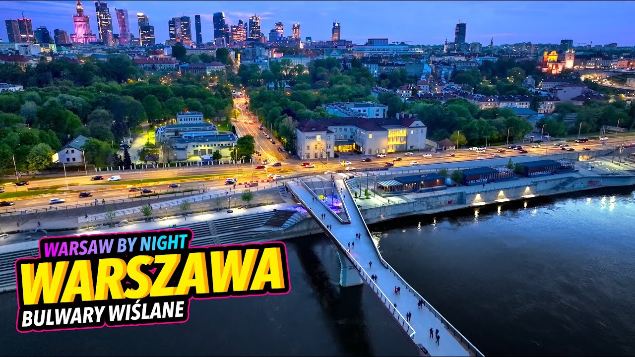 Warszawa | Kładka pieszo-rowerowa - Bulwary Wiślane | Warsaw Poland