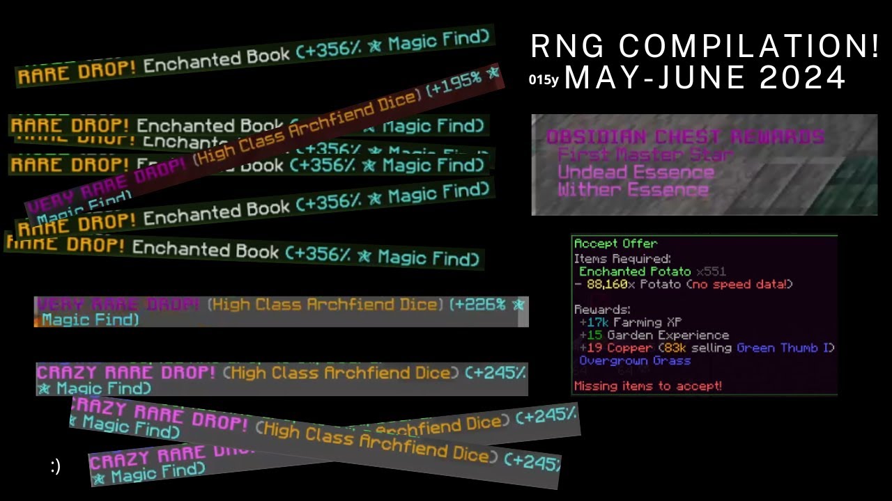 1B+ Rng Compilation (Hypixel skyblock)
