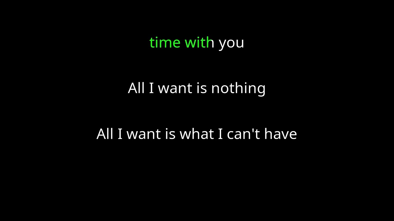 All I Want Is Nothing | Frank Iero | Karaoke