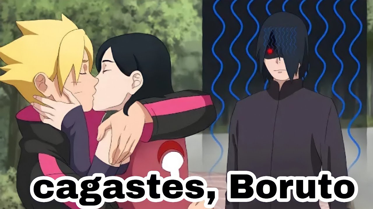 el primer beso de boruto y sarada.