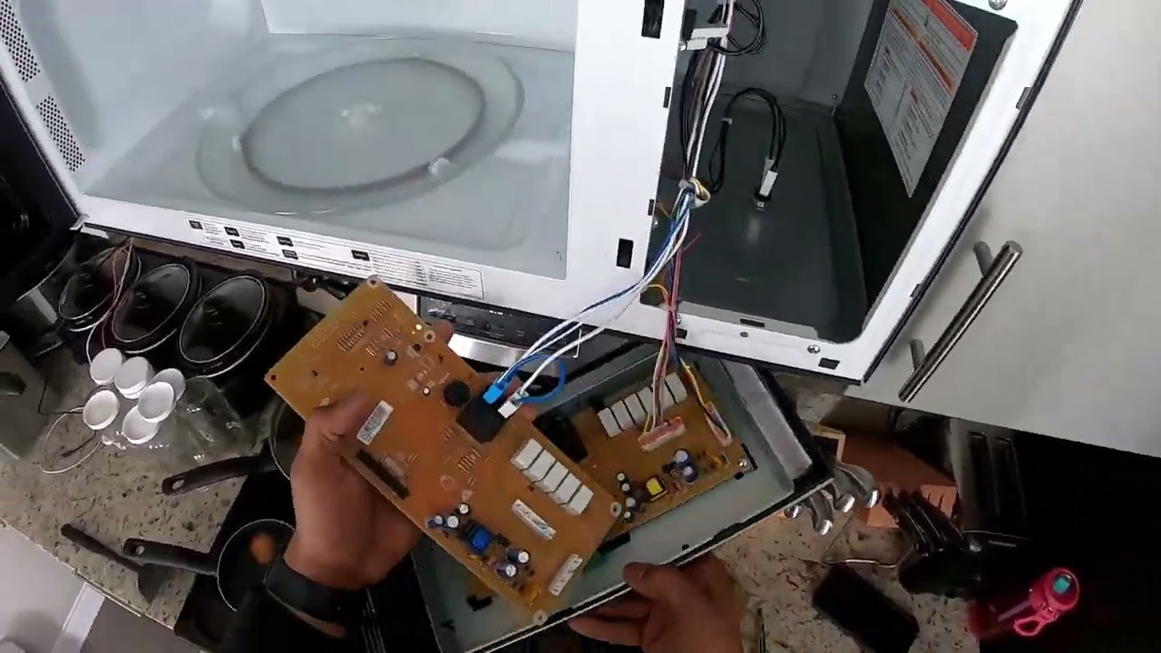 Ремонт микроволновых печей GE, сломанный дисплей микроволновой печи, номер отображается не полнос...