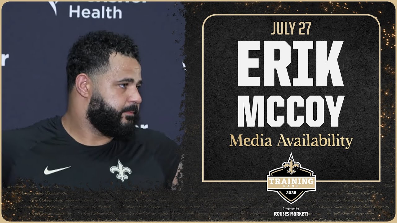 Erik McCoy on Trevor Penning, Davon Godchaux | Saints Training Camp 2025