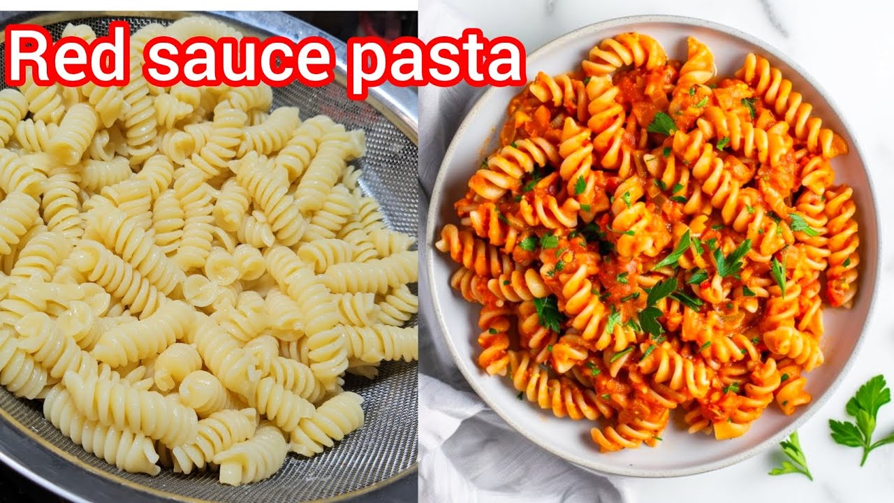 Red sauce pasta!! ঘরেই বানিয়ে নিন অল্প উপকরণ দিয়ে পাস্তা।।