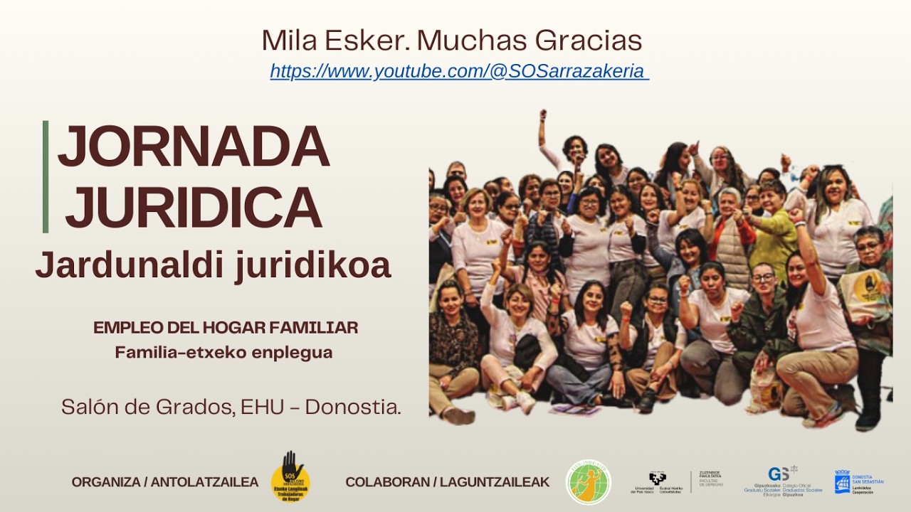 Jornada Jur&iacute;dica: Empleo de hogar familiar (SOS Racismo Gipuzkoa)