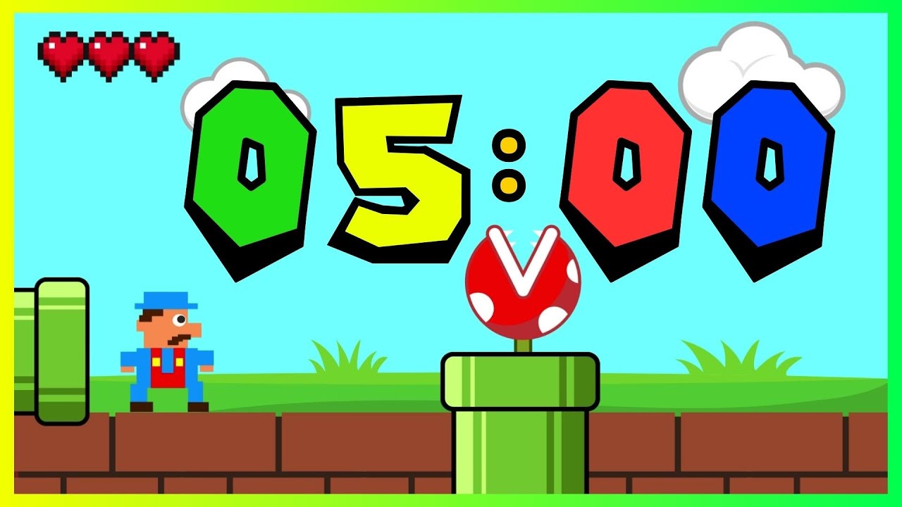 5 Minute Timer Super Mario | Happy - Classroom - Game |