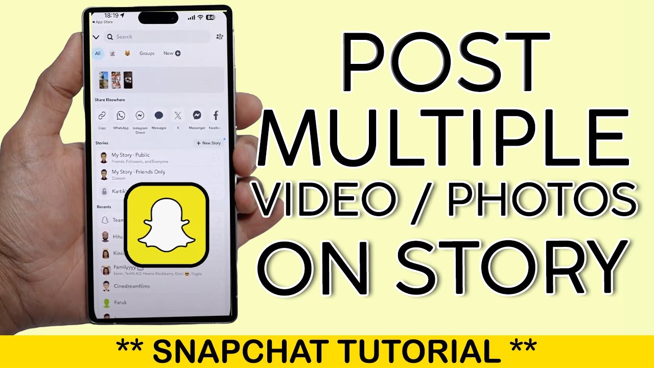 Как опубликовать несколько изображений и видео в Snapchat Story 2025