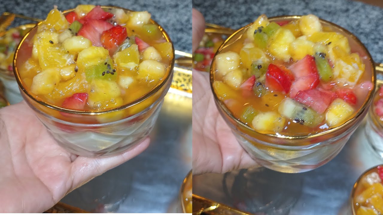 تحلية فواكه لي غادي ديري بيها حالة في 🌙🌙شهر رمضان تحلية منعشة وتبرد قلب لسهراتكم رمضانية🌙🌙🌙🌙