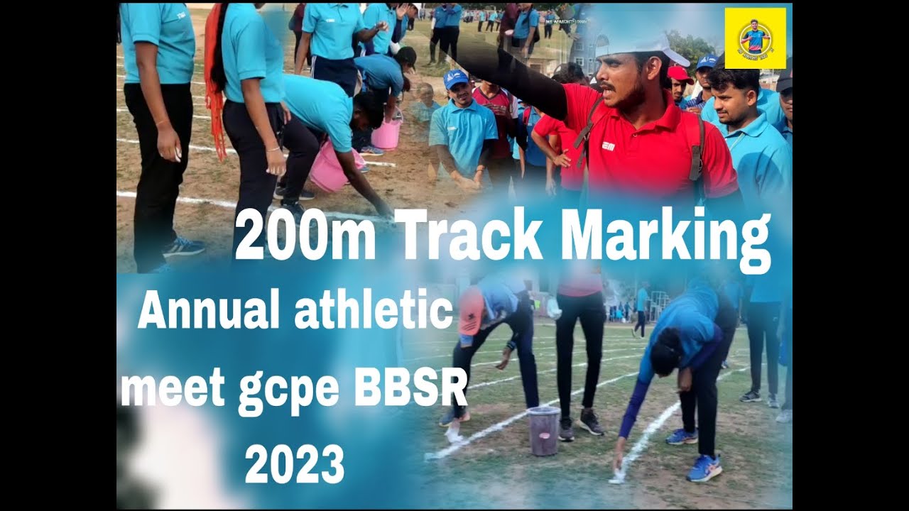 200M TRACK MARKING// HOW TO MARK 200M TRACK// GCPE// ANNUAL ATHLETIC MEET-23// FULL TRACK 