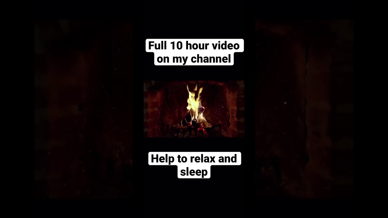 Relaxing Fireplace Background (10 Hours) with Crackling Sounds and Burning Logs - For Stress Relief