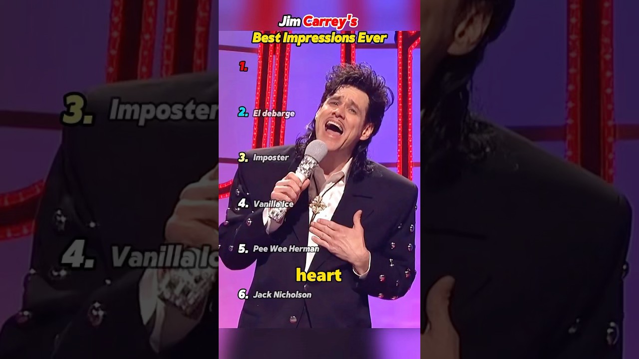 Jim Carrey's Best Impressions Ever #shorts #celebrity #jimcarrey #impression #ranking #funny #viral