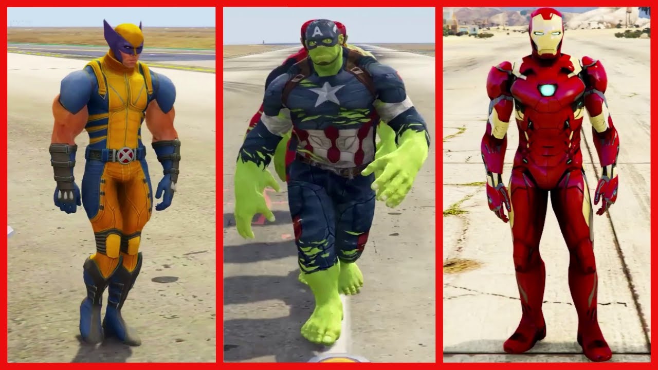 Dc vs Marvel Superhero Mega Battle #57 –#GTA5 #Hulk #Thor #Superman #Spiderman #Ironman #Betman