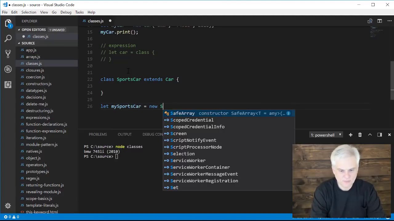 25  JavaScript Classes