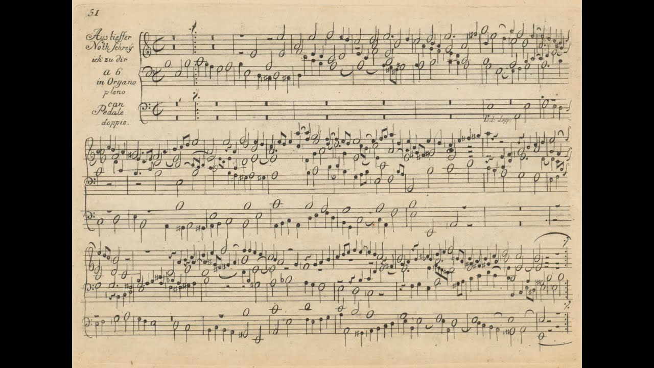 J.S Bach - Aus tiefer Not schrei ich zu dir, BWV 686 {w/ Manuscript score}