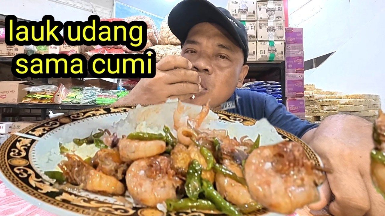 Mukbang lauk udang sama cumi