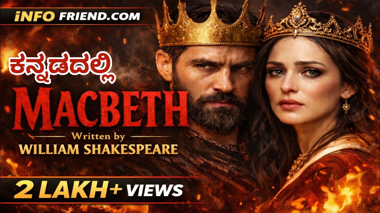 Macbeth summary in Kannada | William Shakespeare | English tragedy drama |summary short notes