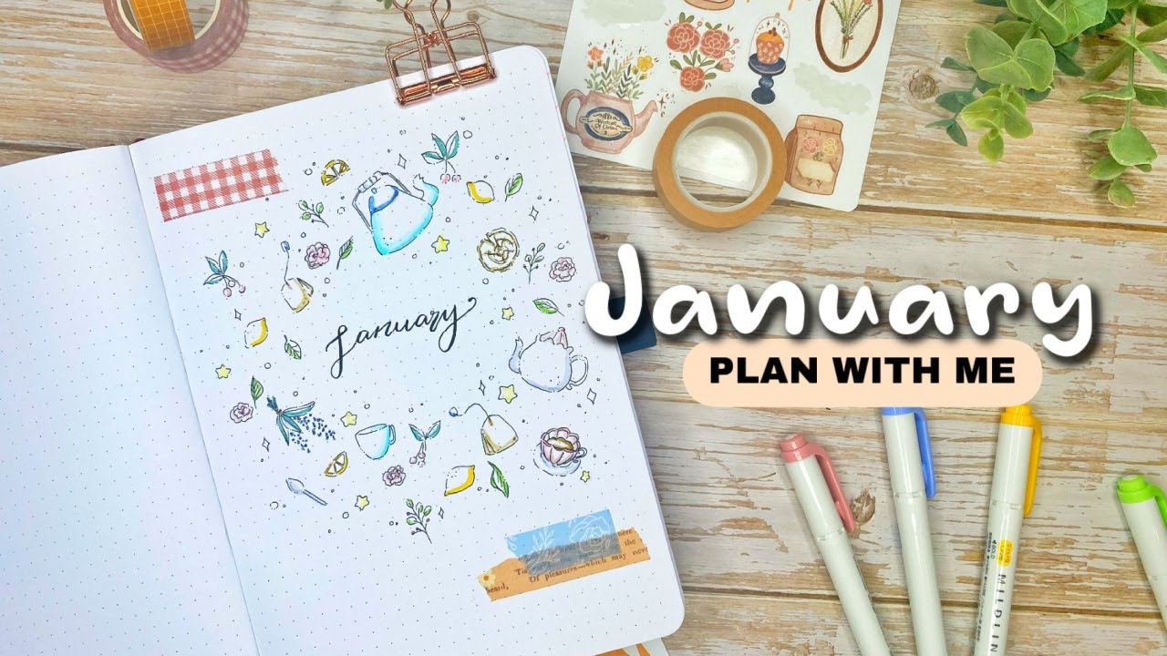 PLAN WITH ME | January Bullet Journal Setup 2023 🍋🌸