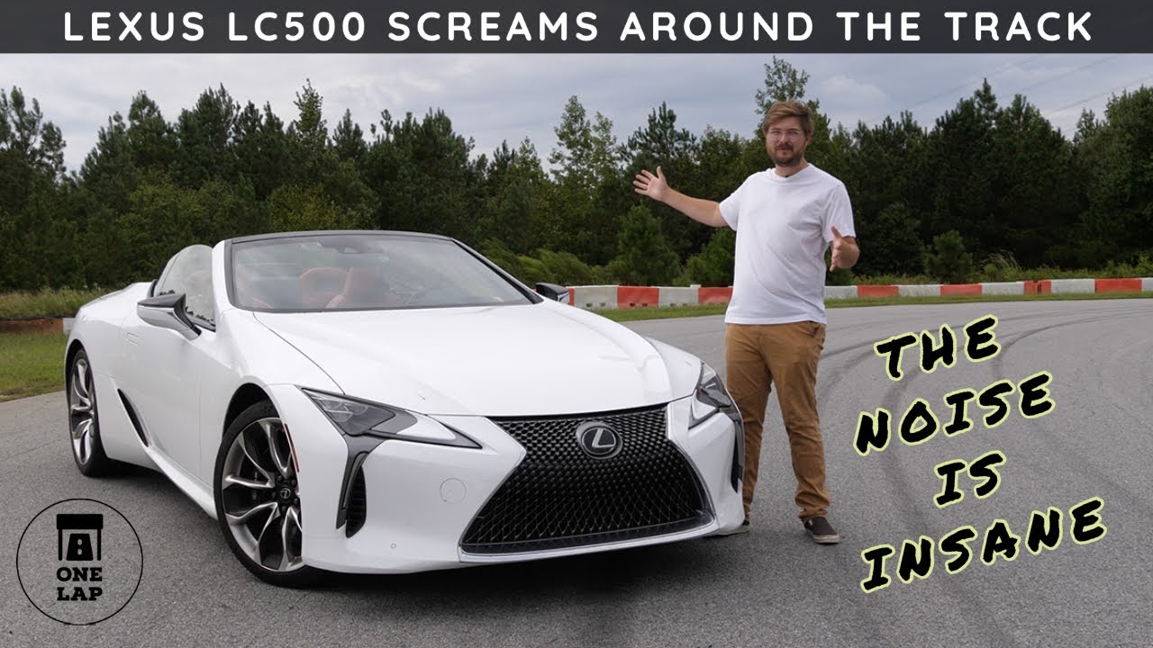 One Lap in the Lexus LC500 Convertible on The Race Track!
