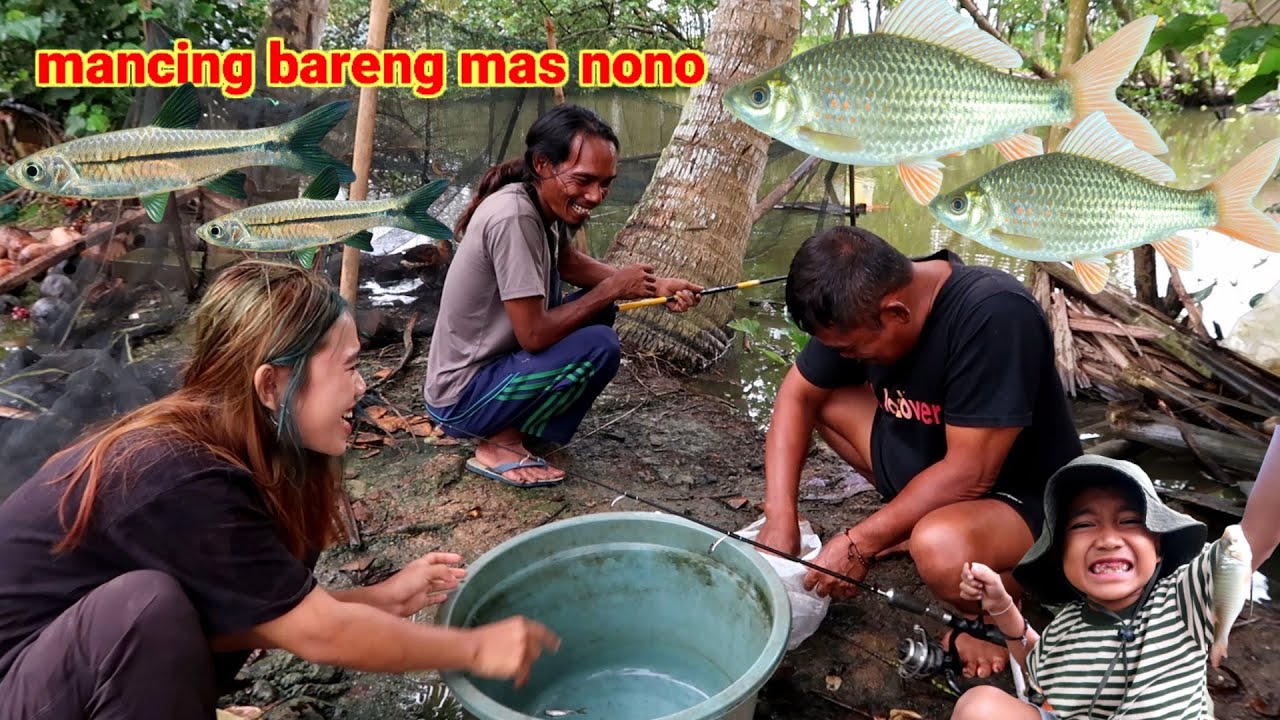 Nantang mas nono mancing pas gerimis mamet juaranya