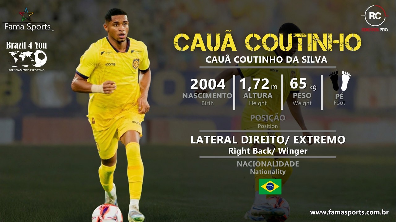 Cauã Coutinho - Lateral Direito / Extremo (Right Back / Winger) - 2026
