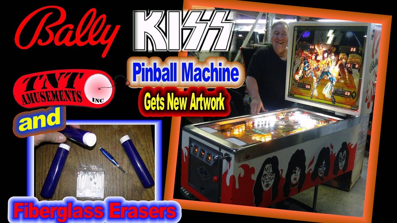 #1330 Bally KISS Pinball Machine Cabinet Restoration! FIBERGLASS ERASERS explained! TNT Amusements
