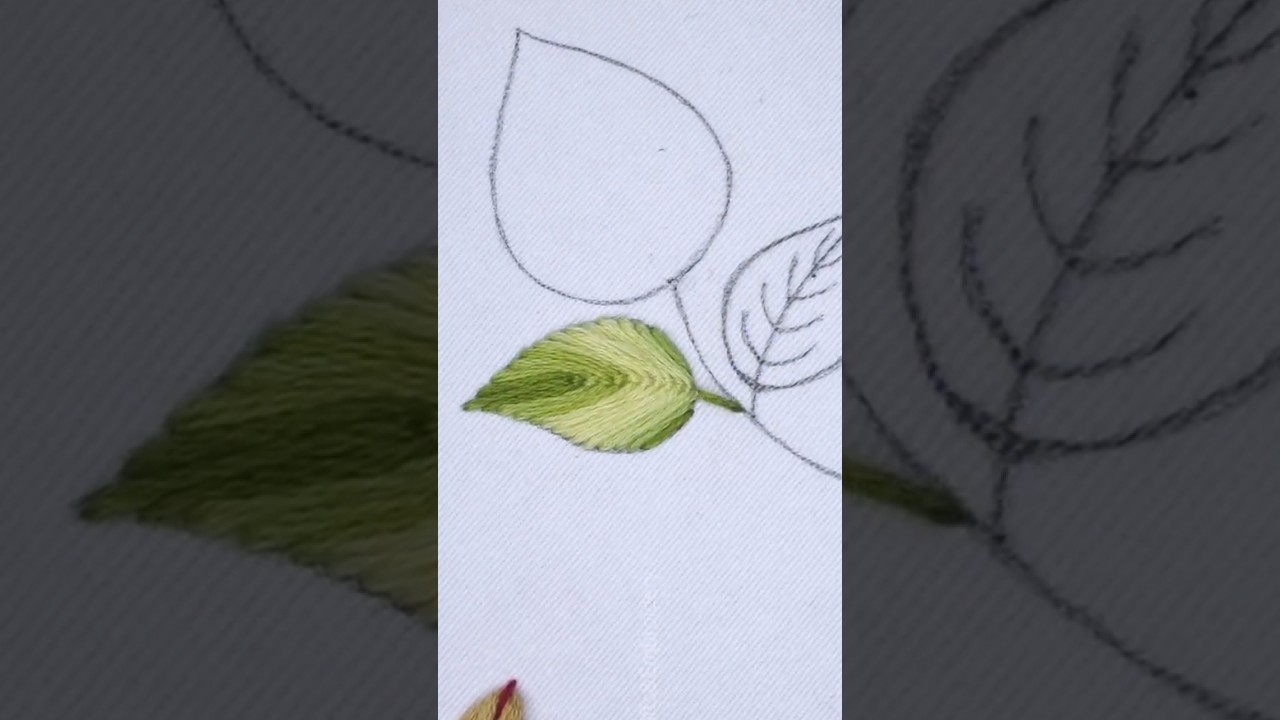 ideia para bordar folha com um estilo diferente 