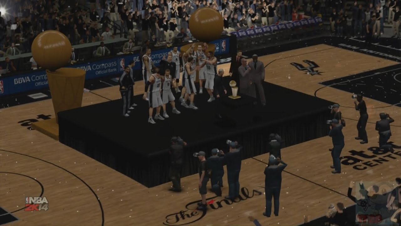 NBA 2K14 - San Antonio Spurs NBA Finals Introduction & Championship Celebration