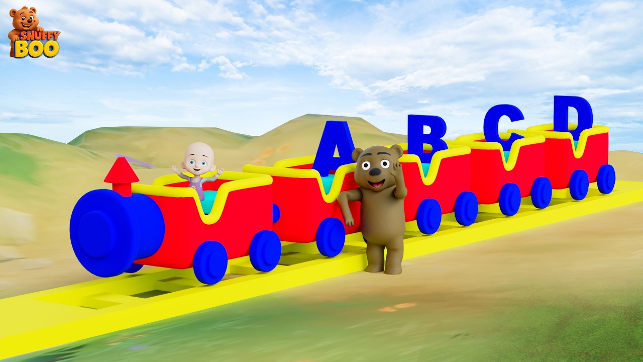 ABC Alphabet Train with Boo 🚂 | Learn ABC for Kids | Baby Learning Alphabet