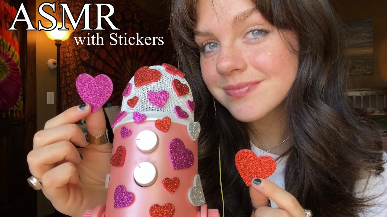 ASMR Stickers on the Microphone & Peeling them Off❤️