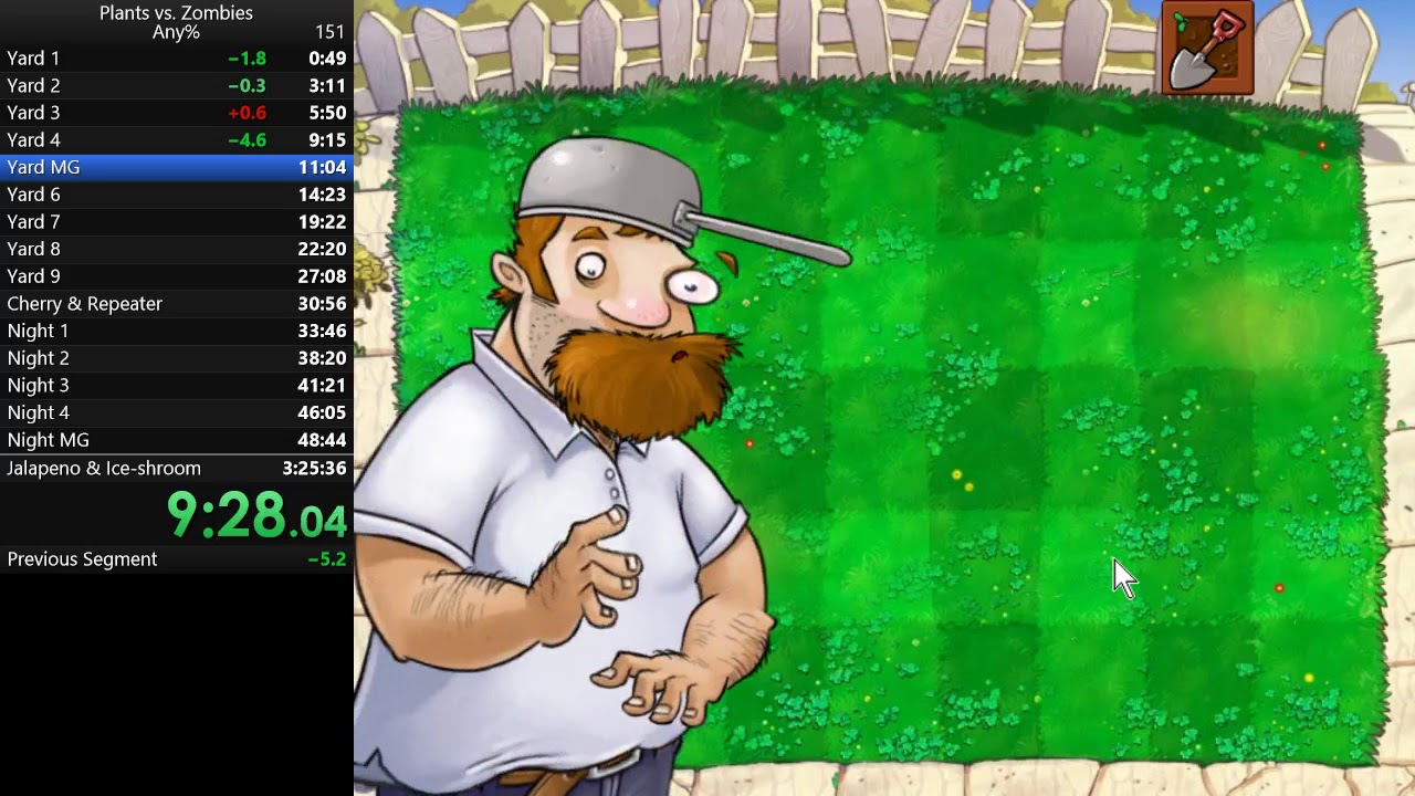 Plants vs. Zombies - Any% in 3:25:08 (Former WR)