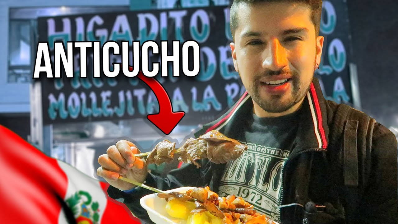 Colombiano PRUEBA comida CALLEJERA en LIMA