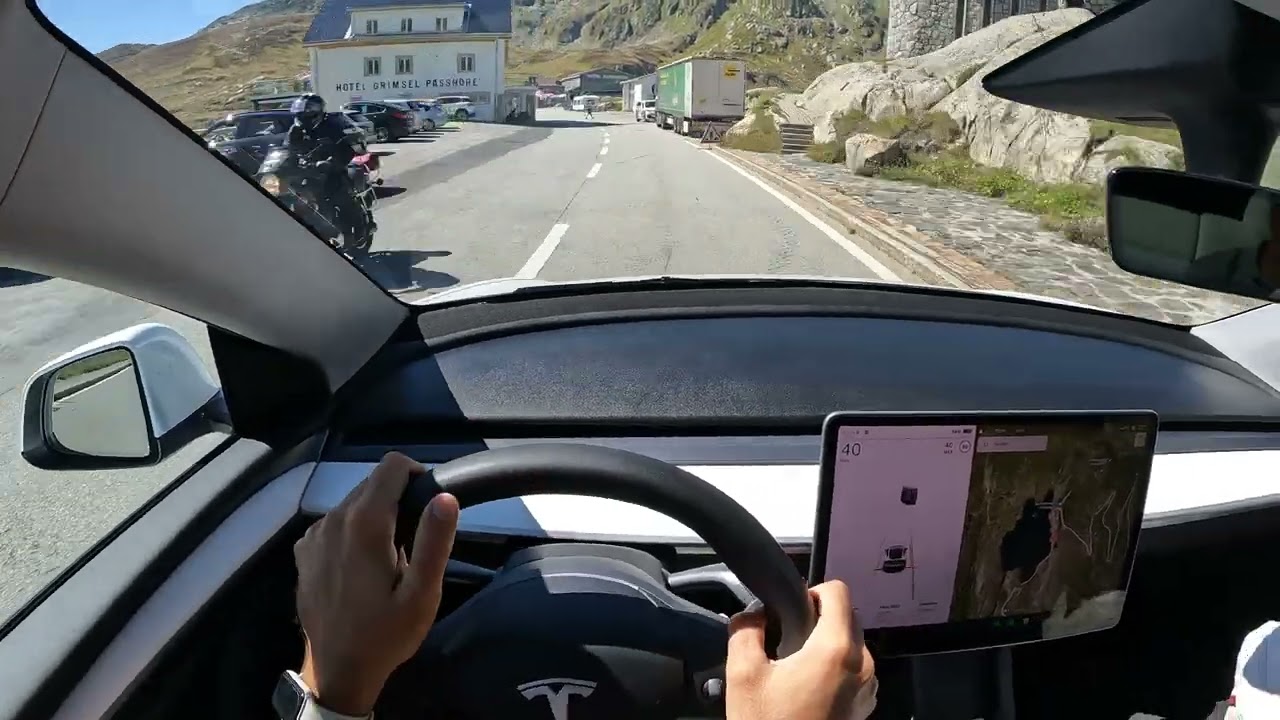 Tesla Model Y 🚗⚡ Scenic Drive 🚗 Grimselpass, Switzerland - GoPro TimeWarp