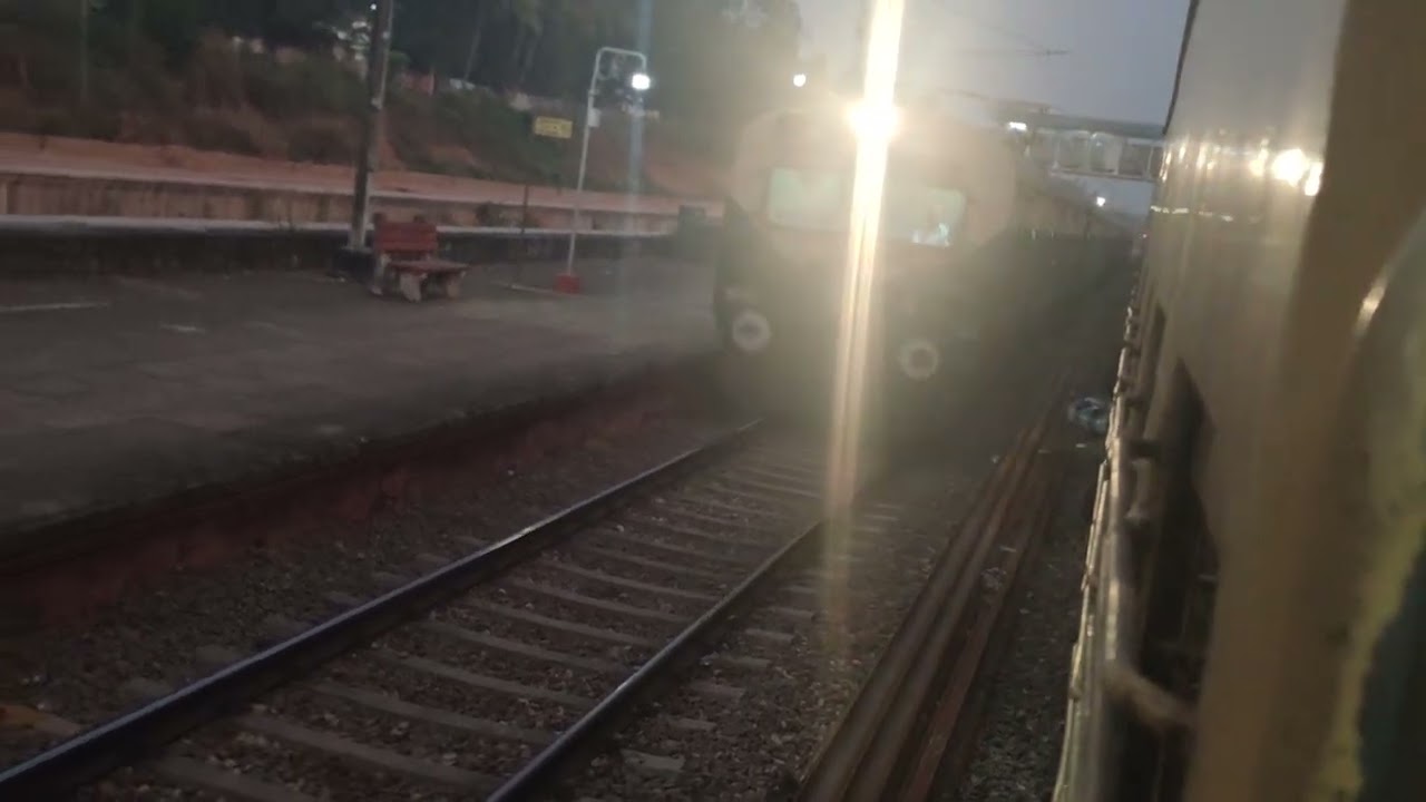 56706 KOLLAM MEMU Departing from Neyyatinkara station 