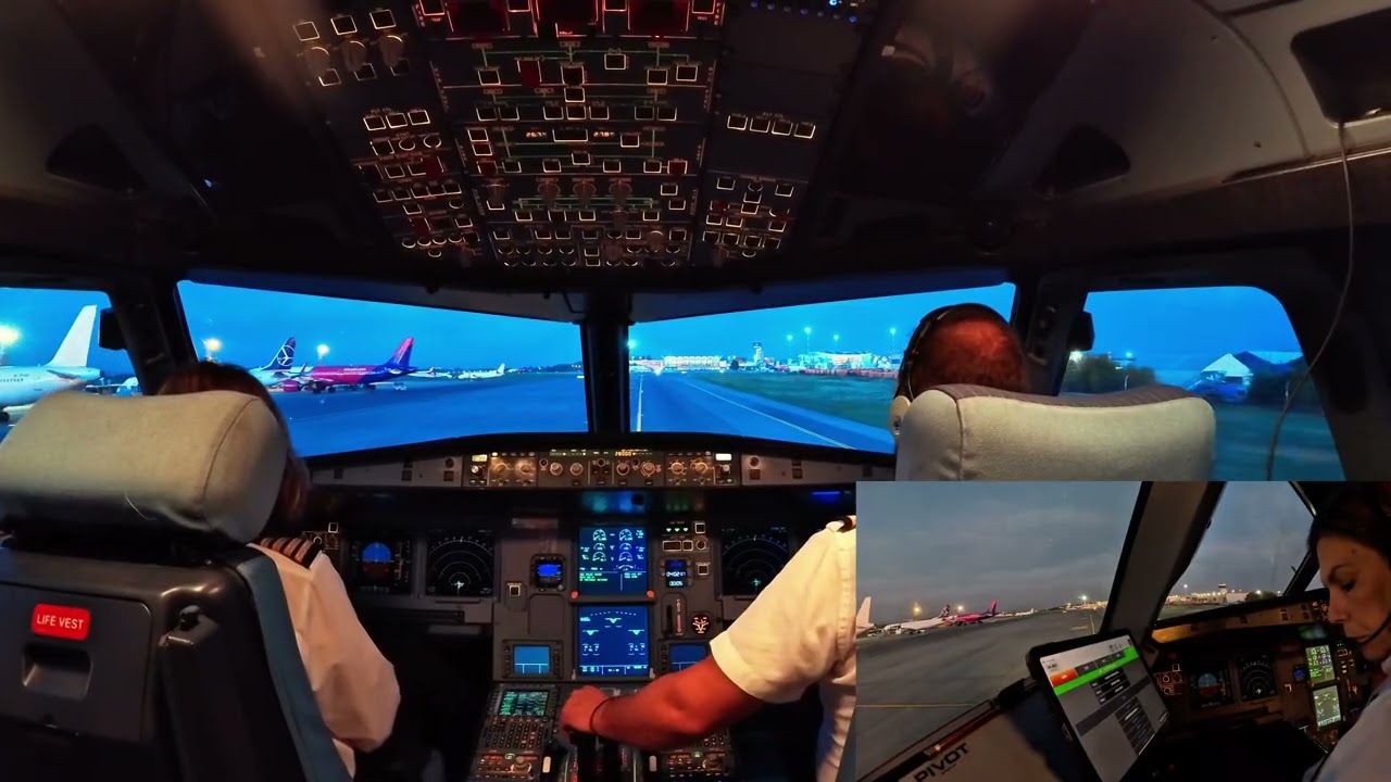 Airbus 320 Epic Start Up And TAKEOFF Bucharest Airport RWY08R | Cockpit View | Airline Pilot Life