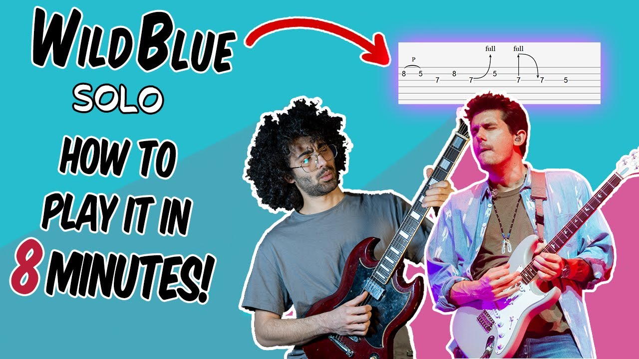 Wild Blue First SOLO Guitar Lesson In 8 Minutes! John Mayer | +TABs