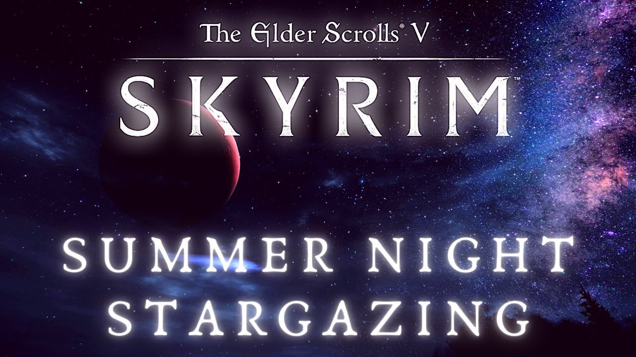 Skyrim 4K Music & Ambience | Starry Night | Sleep, Relax | Elder Scrolls Ambient Music [8 Hrs]