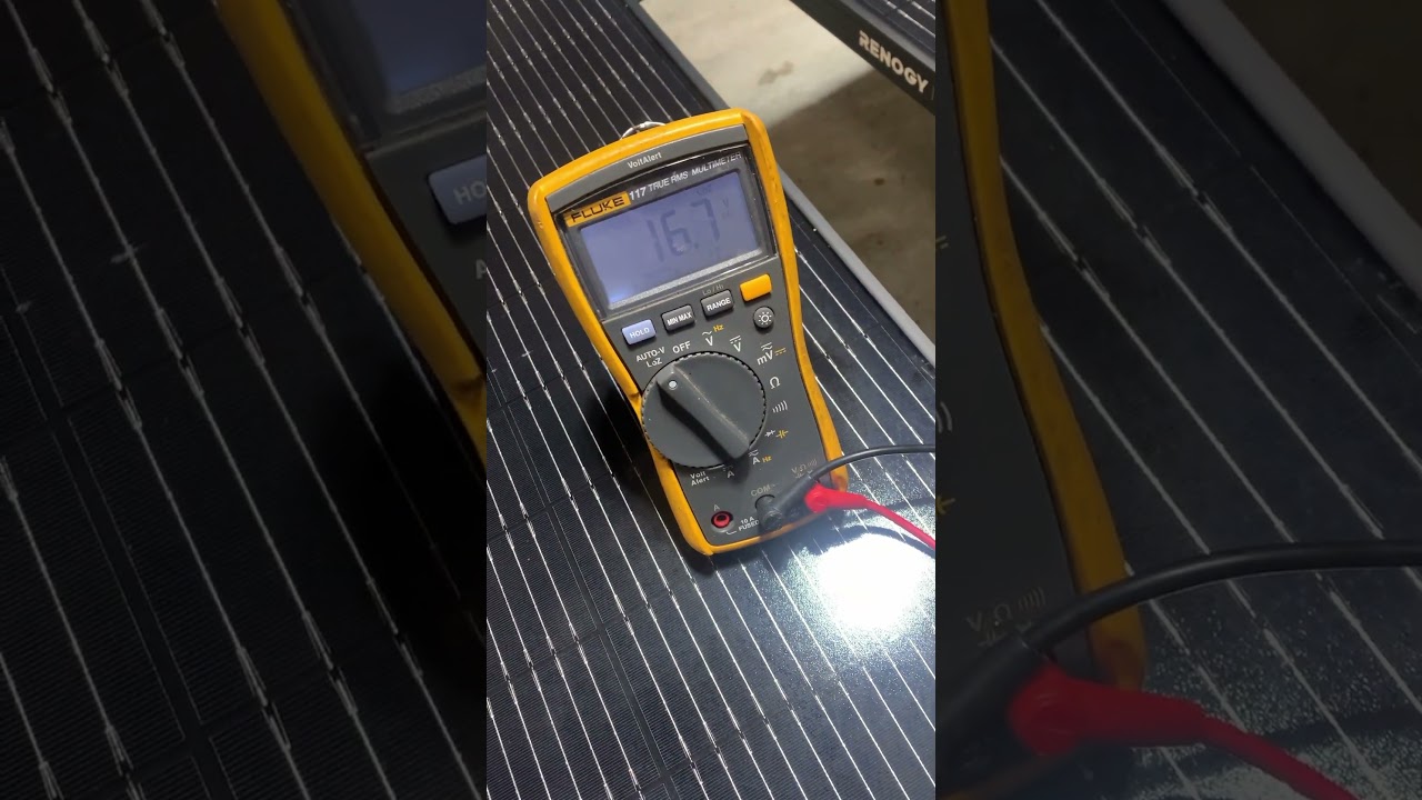 Testing out solar panels, at night - Astro Van Homelab Build