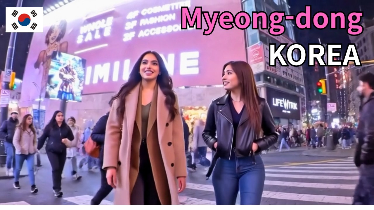 652) Korea's Biggest Tourist Attraction, Myeongdong Night Walk | Winter in Korea : Korea Walk 4K