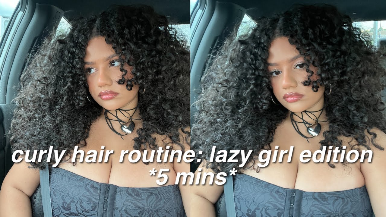 CURLY HAIR ROUTINE 🤍: lazy girl edition *5 mins*, tips & tricks for definition and volume