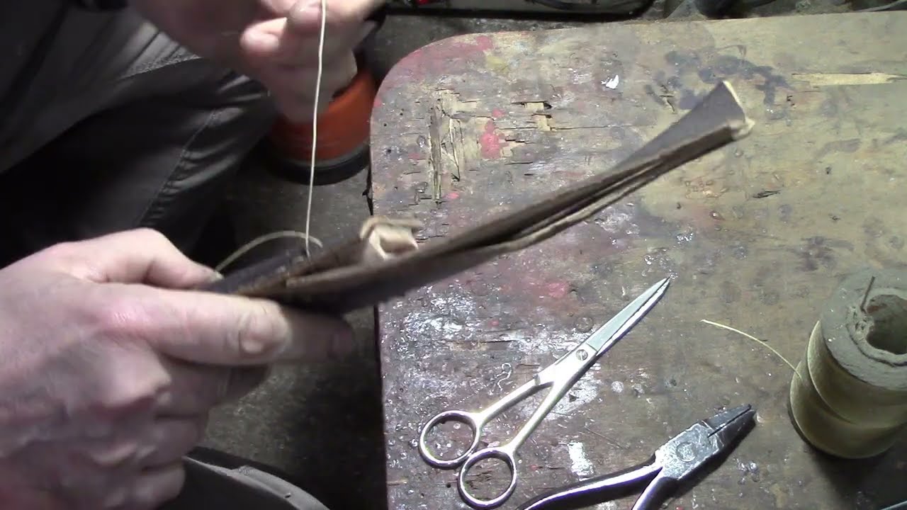 23)     Bowie damasco piuma   realizzazione  fodero