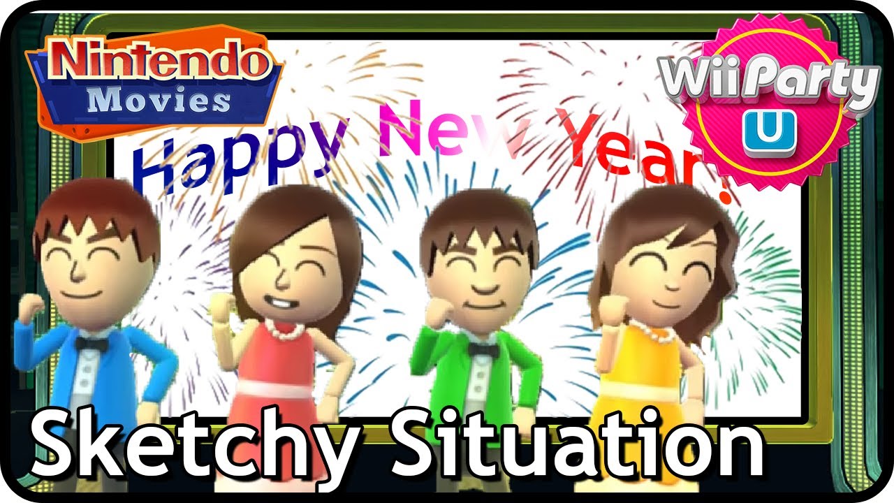Wii Party U - Sketchy Situation (4 Players, Maurits vs Rik vs Danique vs Thessy)