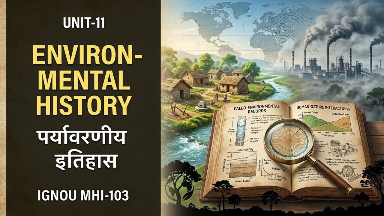 MHI 103 Unit 11 | Environmental History | पर्यावरणीय इतिहास | Historiography