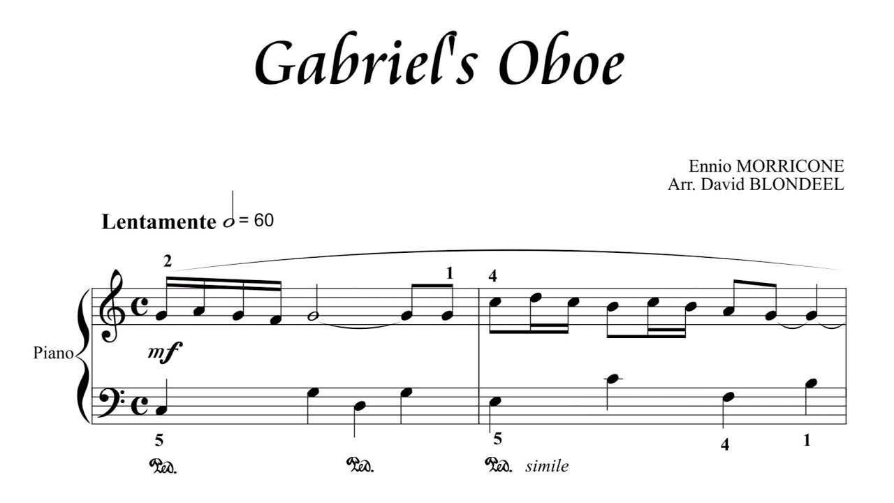 Gabriel’s Oboe – Ennio Morricone | Easy Piano Solo Arrangement (Sheet Music)