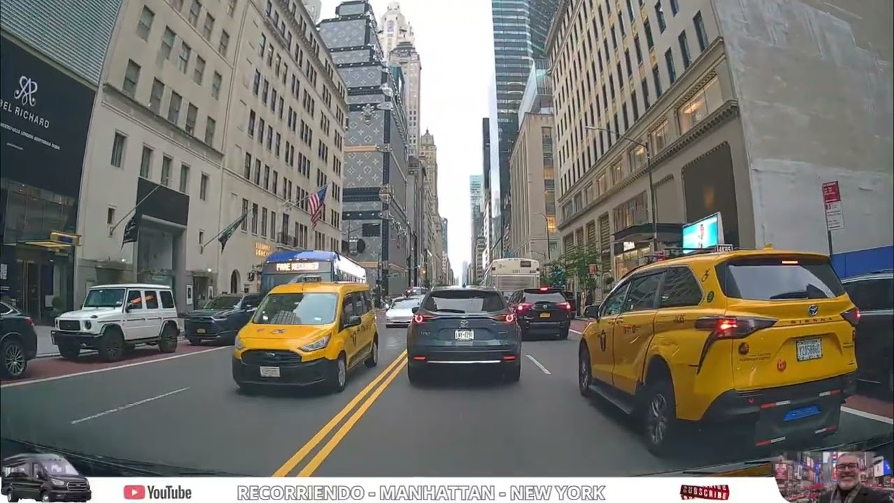 Así es la 5ª Avenida en auto 🚗💡 | Lujo, compras y edificios icónicos en NYC